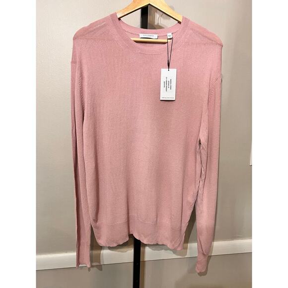 Equipment Sweaters - Equipment Long Sleeve Crew Neck Relaxed Pullover Sweater Pink Women's Small NWT